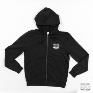 Animal Saints Zipper Hoodie in Classic Black